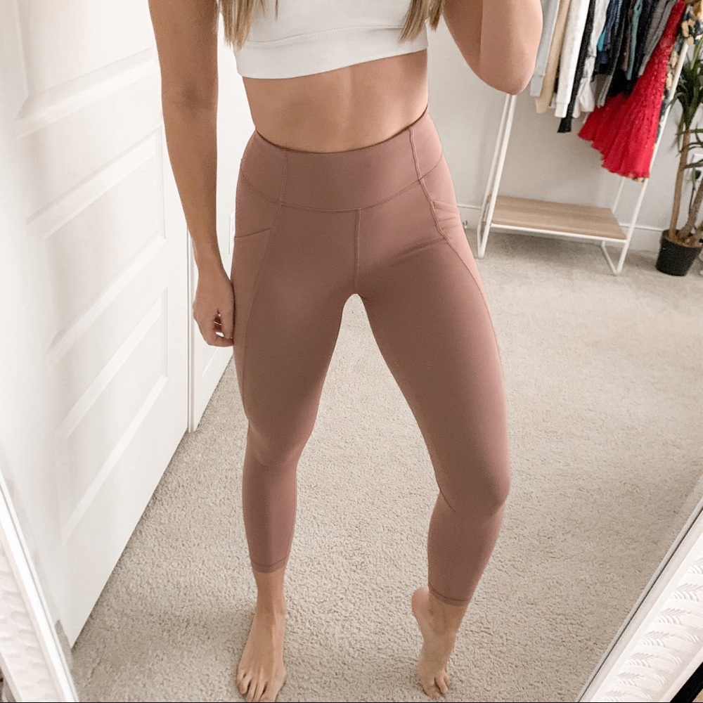 Lululemon Time to Sweat Crop 23" Legging Red Dust - Picture 3 of 5